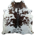 Peau de vache noire et blanche XL