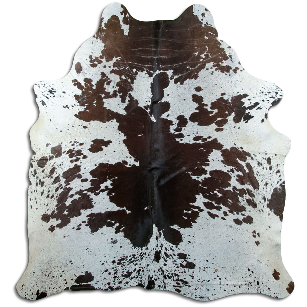 Peau de vache noire et blanche XL