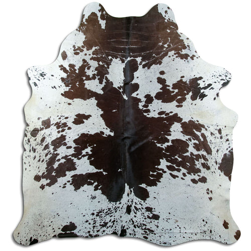 Peau de vache noire et blanche XL