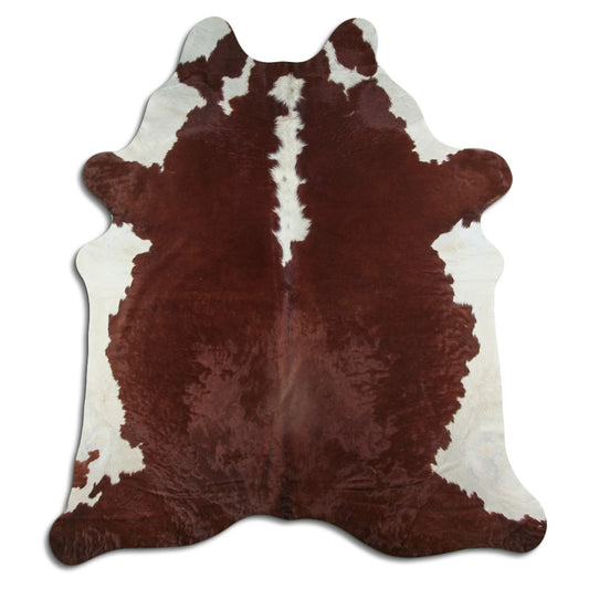 Peau de vache marron et blanche XXL