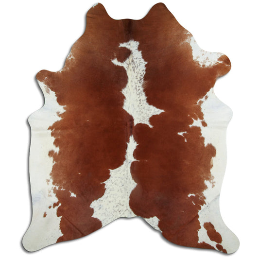 Peau de vache marron et blanche XXL