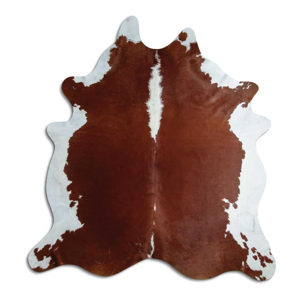 Peau de vache marron et blanche XXL