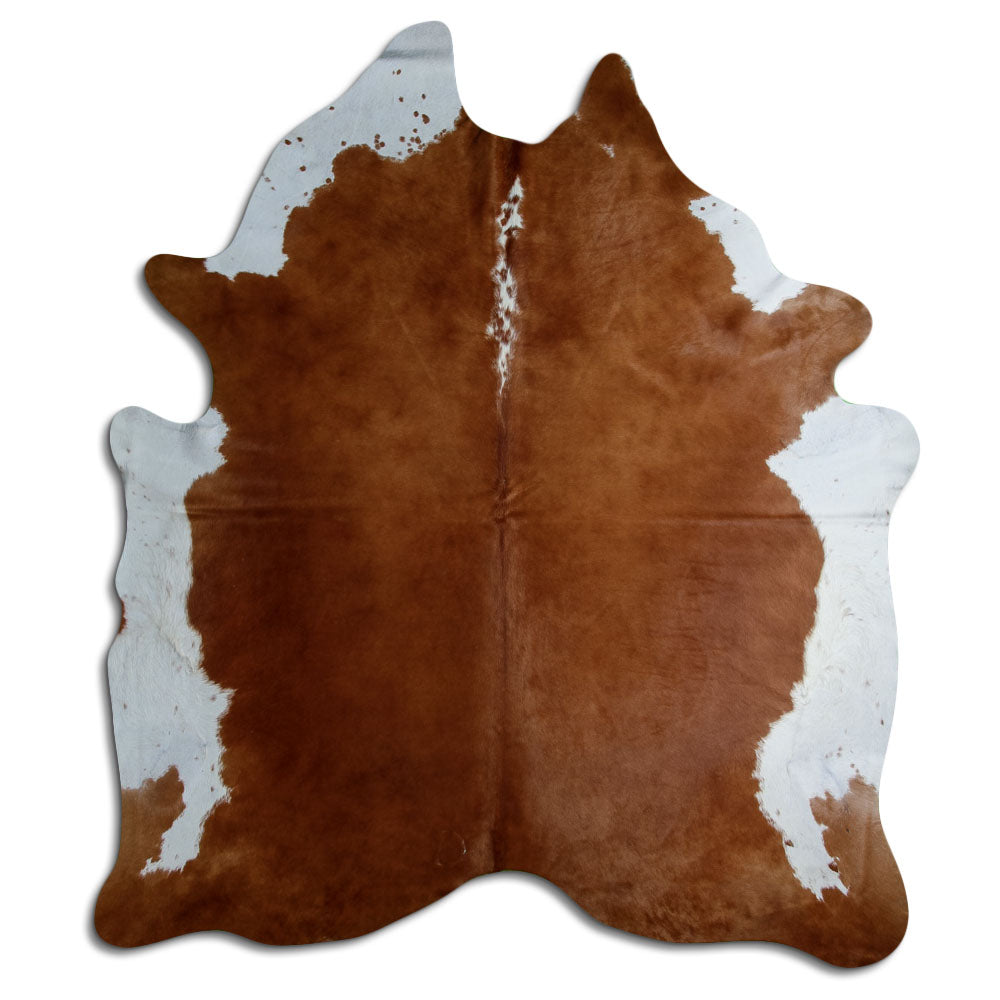 Peau de vache marron et blanche XXL