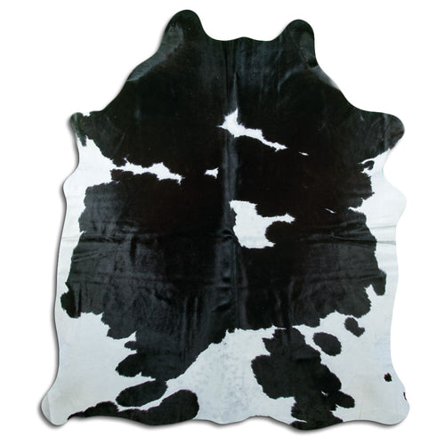 Peau de vache noire et blanche L