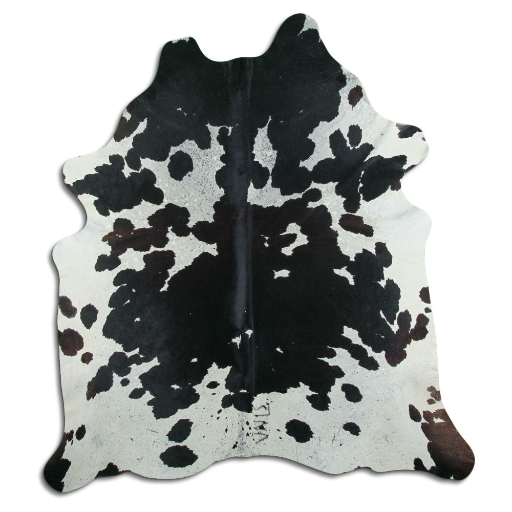 Peau de vache noire et blanche XXL