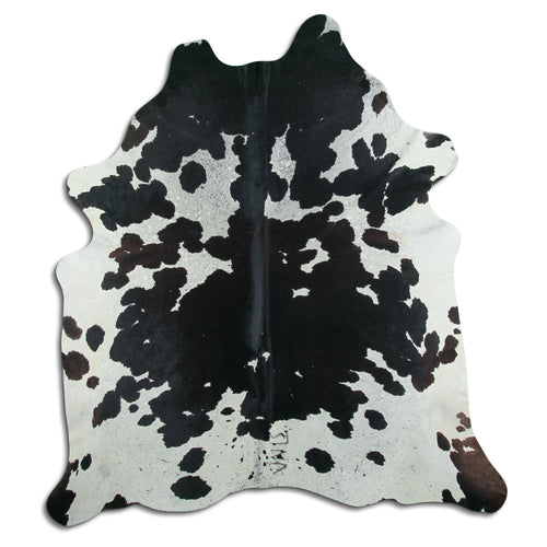 Peau de vache noire et blanche XXL