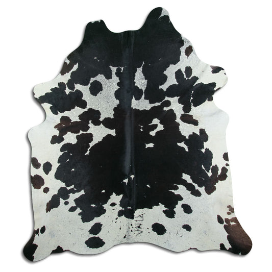 Peau de vache noire et blanche XXL