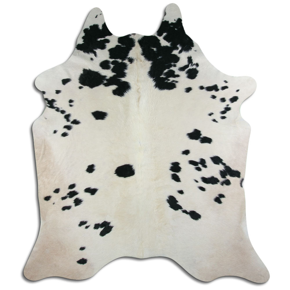 Peau de vache noire et blanche XXL