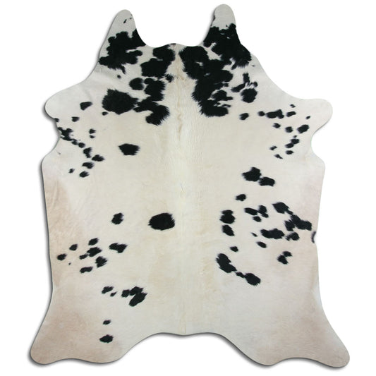Peau de vache noire et blanche XXL