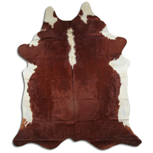 Peau de vache marron et blanche XXL