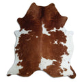 Peau de vache marron et blanche XL