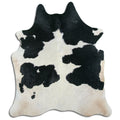 Peau de vache noire et blanche XL