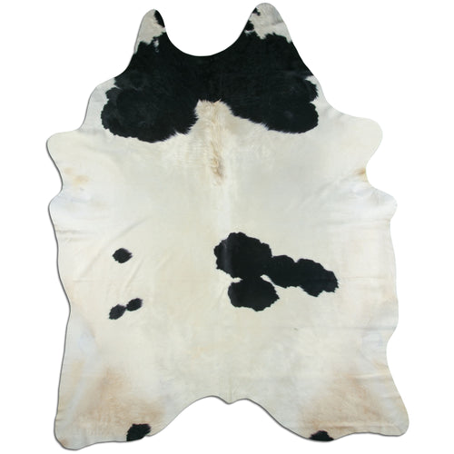 Peau de vache noire et blanche XXXL