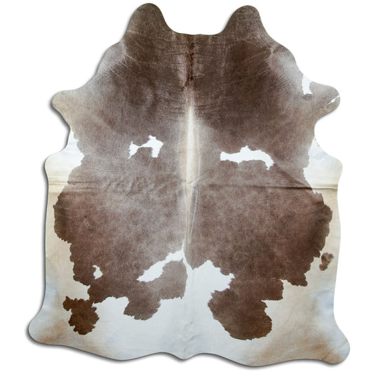 Peau de vache marron et blanche XL