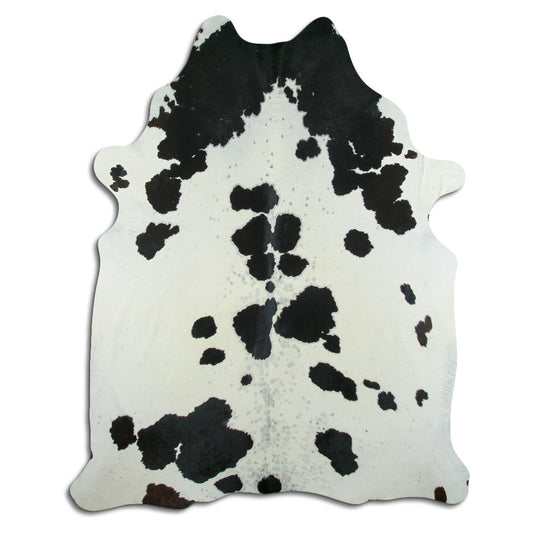 Peau de vache noire et blanche XXL