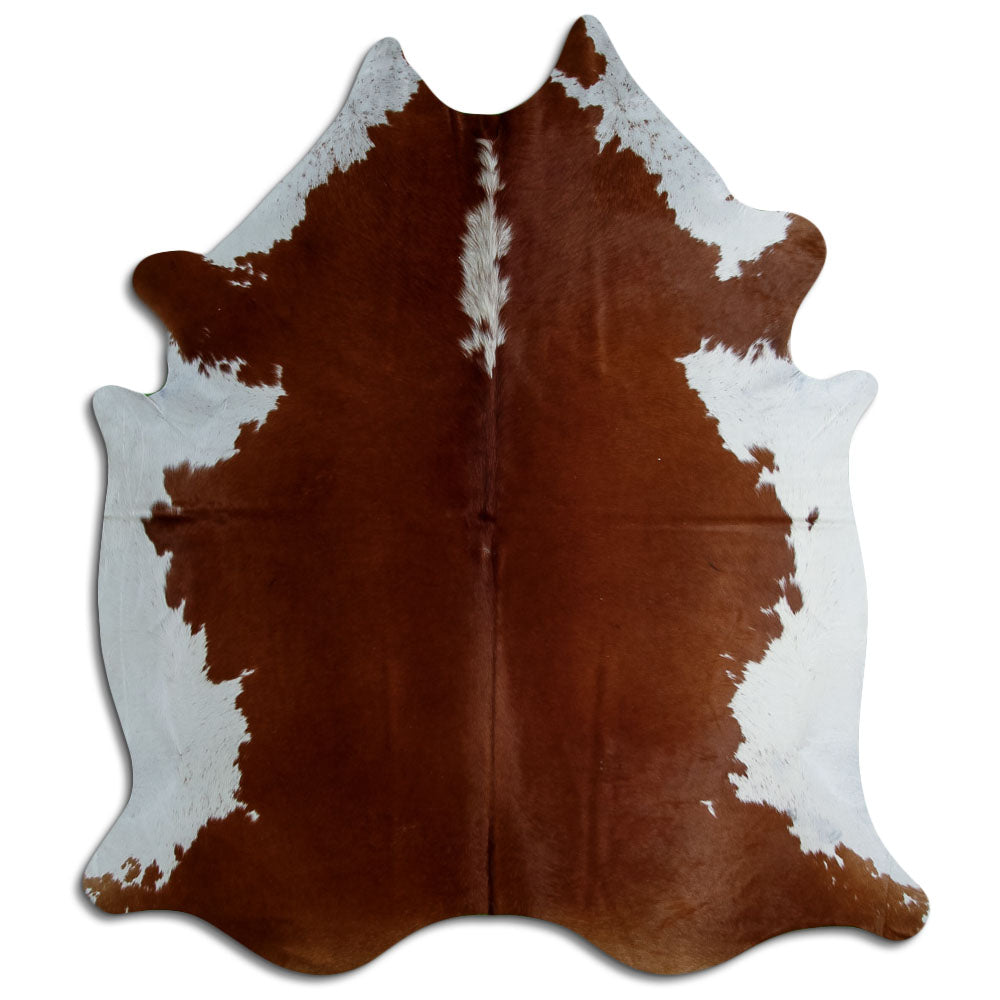 Peau de vache marron et blanche XXL