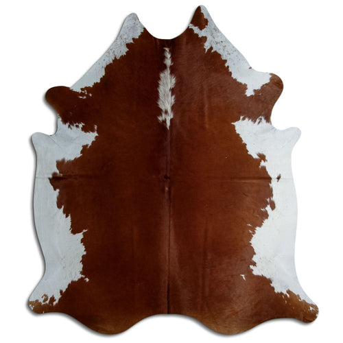 Peau de vache marron et blanche XXL