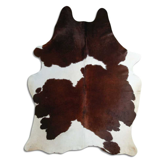 Peau de vache marron et blanche XXL