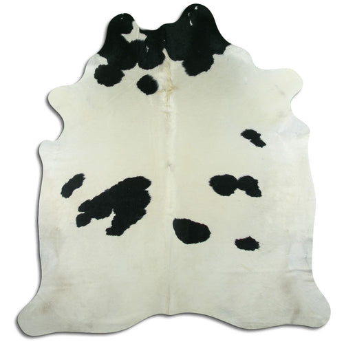Peau de vache noire et blanche XXL