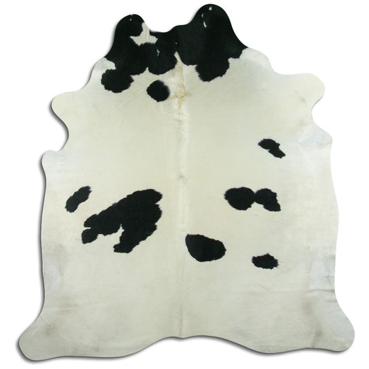 Peau de vache noire et blanche XXL