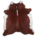 Peau de vache marron et blanche XL