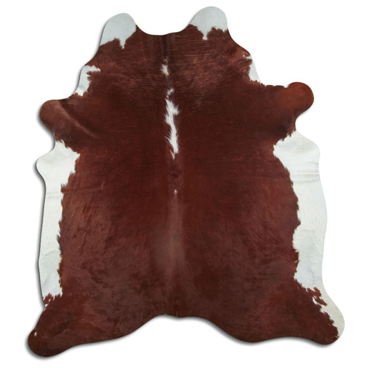 Peau de vache marron et blanche XL