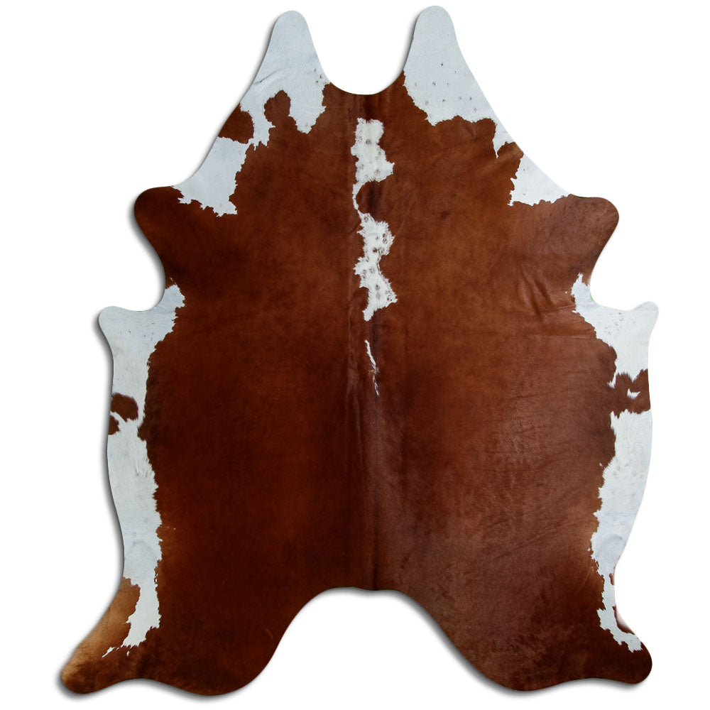 Peau de vache marron et blanche XXL