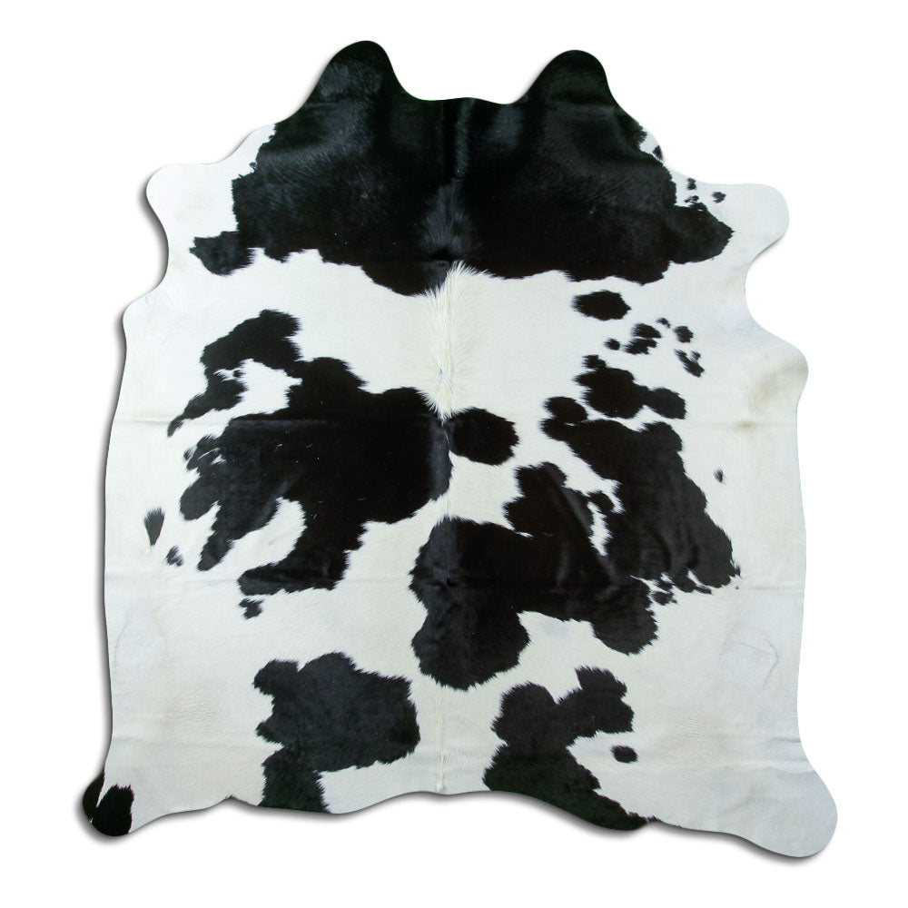 Peau de vache noire et blanche XXL