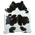 Peau de vache noire et blanche XL