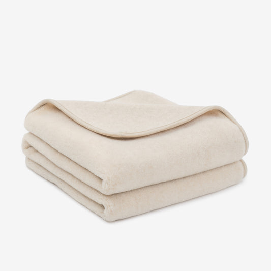 Couverture en laine « Caramel » en poil de chameau et laine mérinos | simple épaisseur