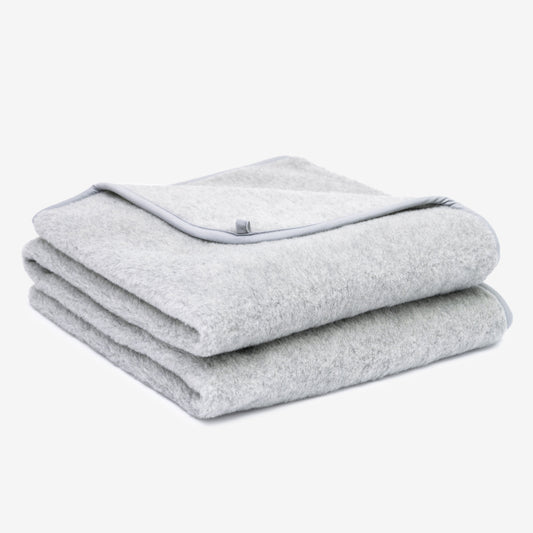 Couverture en laine « Meringue » en laine mérinos | simple épaisseur