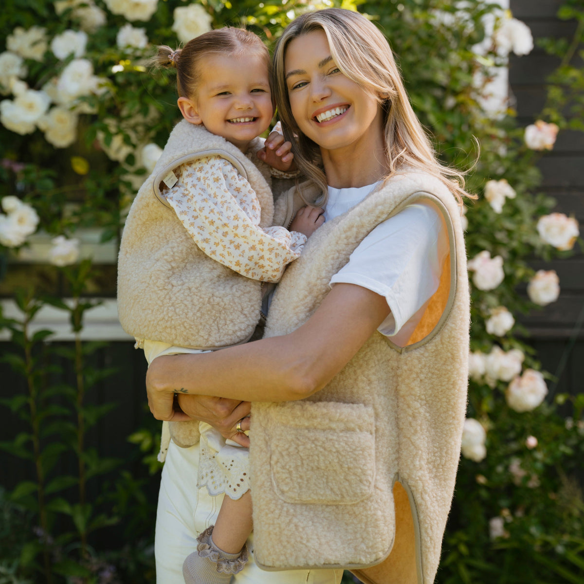 Gilet en mérinos « Island » beige