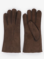 Gants en peau de mouton marron