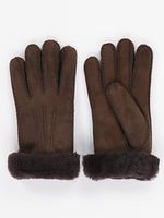 Gants en peau de mouton marron