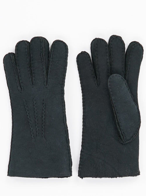 Gants en peau de mouton noir