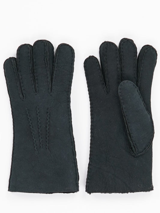 Gants en peau de mouton noir