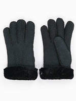 Gants en peau de mouton noir