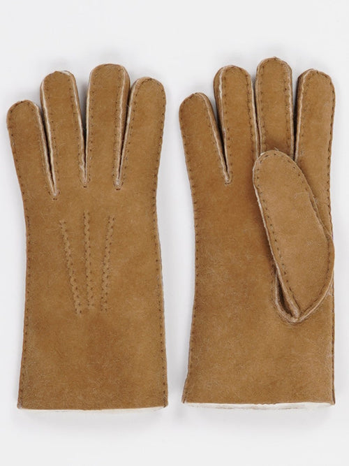 Gants en peau de mouton camel