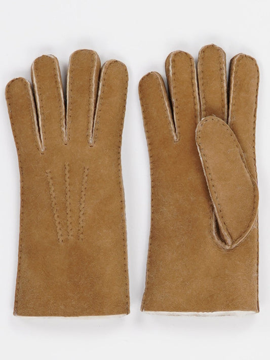 Gants en peau de mouton camel