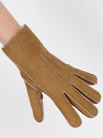 Gants en peau de mouton camel