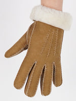 Gants en peau de mouton camel
