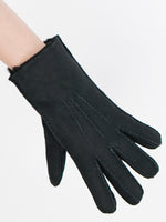 Gants en peau de mouton noir