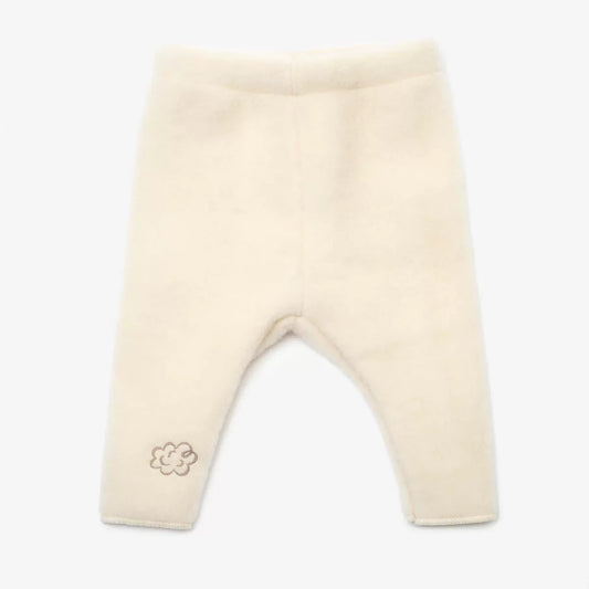 Pantalon bébé « Mouton » avec broderie; écru