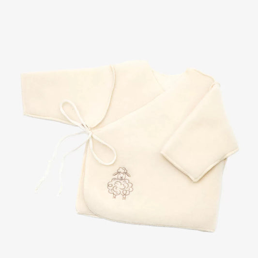 Gilet bébé « Mouton » avec broderie; écru
