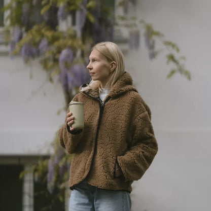 Veste en laine « Laguna » marron foncé