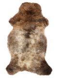 Peau de mouton multicolore britannique d’environ 110 × 60 cm, vue de dessus : exactement la peau que vous recevez