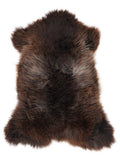 Peau de mouton multicolore britannique d’environ 110 × 60 cm, vue de dessus : exactement la peau que vous recevez