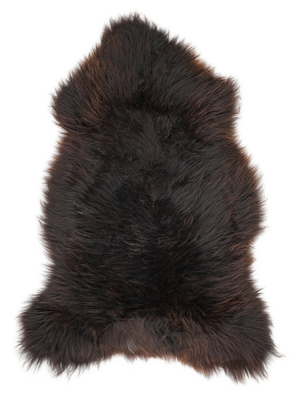 Peau de mouton multicolore britannique d’environ 120 × 70 cm, vue de dessus : exactement la peau que vous recevez
