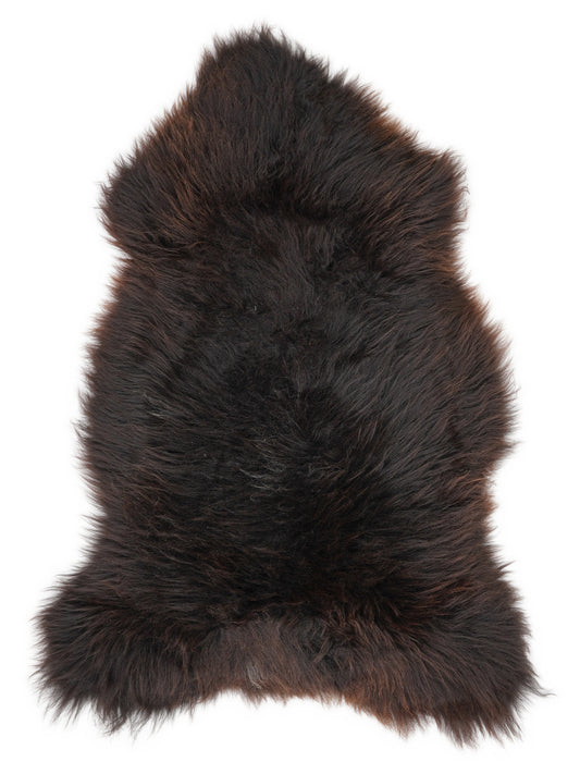 Peau de mouton multicolore britannique d’environ 120 × 70 cm, vue de dessus : exactement la peau que vous recevez