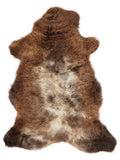 Peau de mouton multicolore britannique d’environ 110 × 65 cm, vue de dessus : exactement la peau que vous recevez
